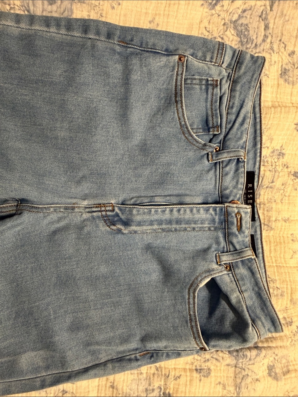 Risen Light Blue High-Waist Women's Jeans